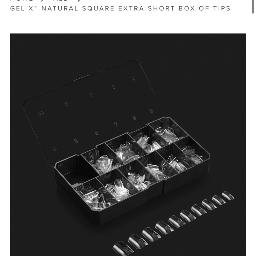 Apres natural square extra short nail extensions